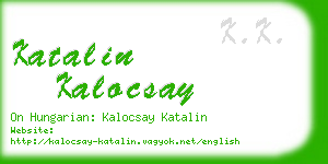 katalin kalocsay business card